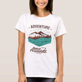 Camiseta La aventura es una aventura y un camping de actitu