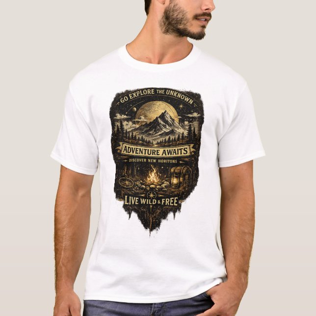 Camiseta La aventura espera (Anverso)