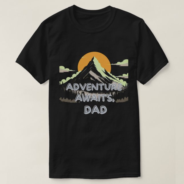 Camiseta La aventura espera a papá - El viaje nunca termina (Diseño del anverso)