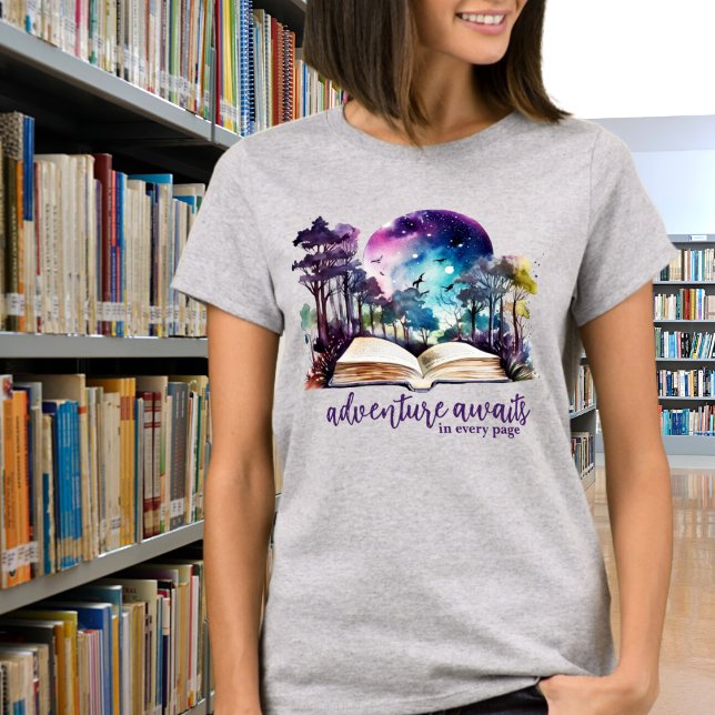 Camiseta La aventura espera en cada regalo de lector de pág (Subido por el creador)