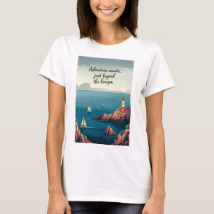 Camiseta La aventura espera, justo más allá del horizonte