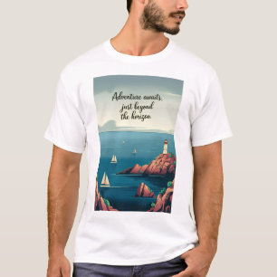 Camiseta La aventura espera, justo más allá del horizonte