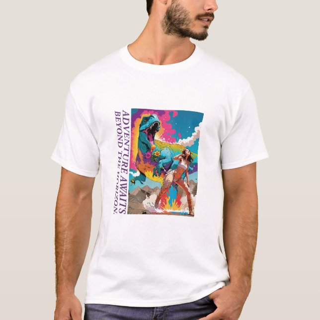 Camiseta La aventura espera más allá del horizonte (Anverso)