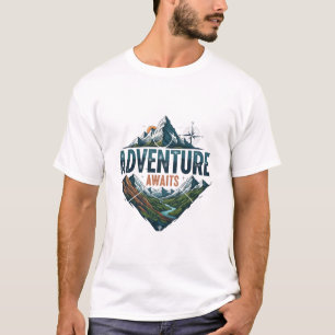 Camiseta La aventura espera picos y valles