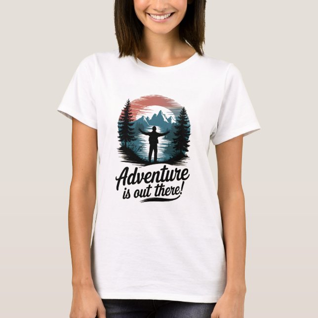 Camiseta La aventura está ahí fuera (Anverso)