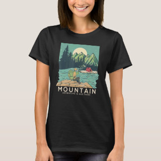 Camiseta La aventura retro vintage está ahí acampa más hik