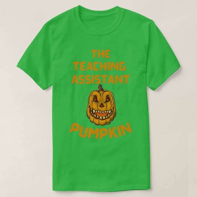 Camiseta La ayudante de la escuela calabaza Cos divertidos  (Diseño del anverso)