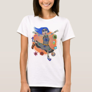 Camiseta La bailarina cantante Carefree Happy Fiesta Chica