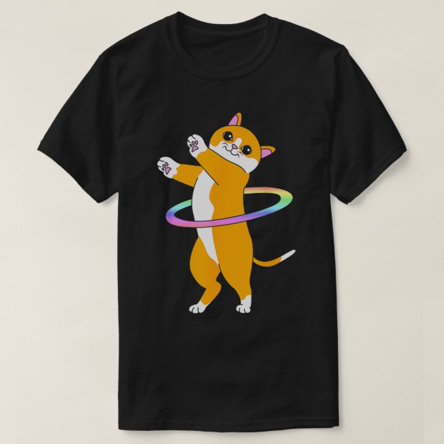 Camiseta La bailarina de Cute Hula Hooper Cat Hula Hoop (Diseño del anverso)