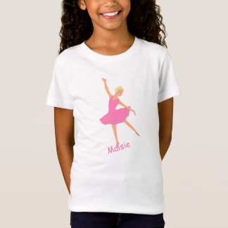 Camiseta La bailarina en tutú rosado añade nombre