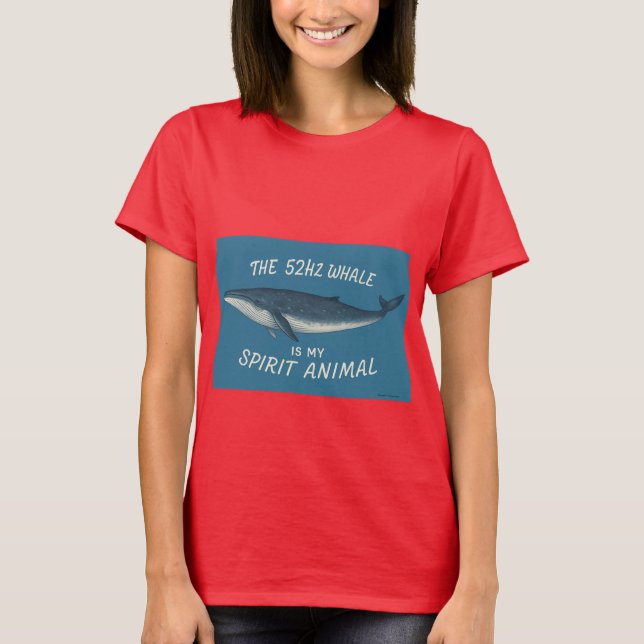 Camiseta La ballena 52HZ es mi animal espiritual (Anverso)