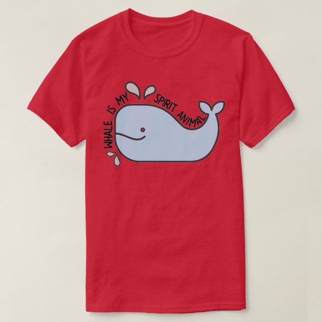Camiseta La ballena es mi animal espiritual (Diseño del anverso)