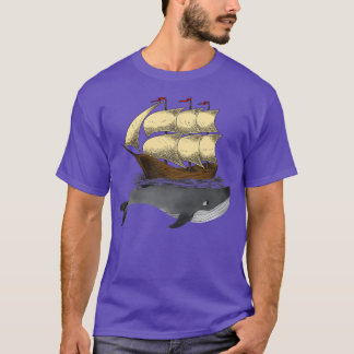 Camiseta La ballena jorobada bajo un barco