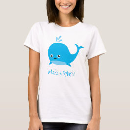 Camiseta La ballena linda del bebé hace un chapoteo