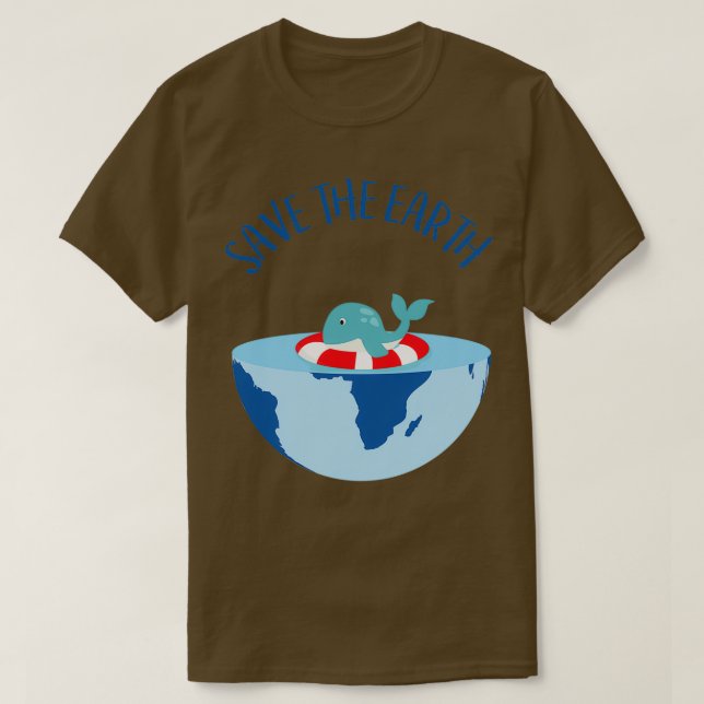 Camiseta La ballena pequeña aprende a nadar Salvemos la Tie (Diseño del anverso)