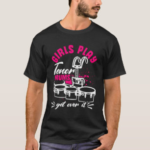 Camiseta La banda de marcha de tambor cuádruple divertido t