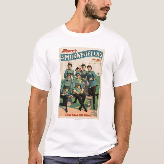 Camiseta La banda "de una mujer de la bandera blanca como (Anverso)