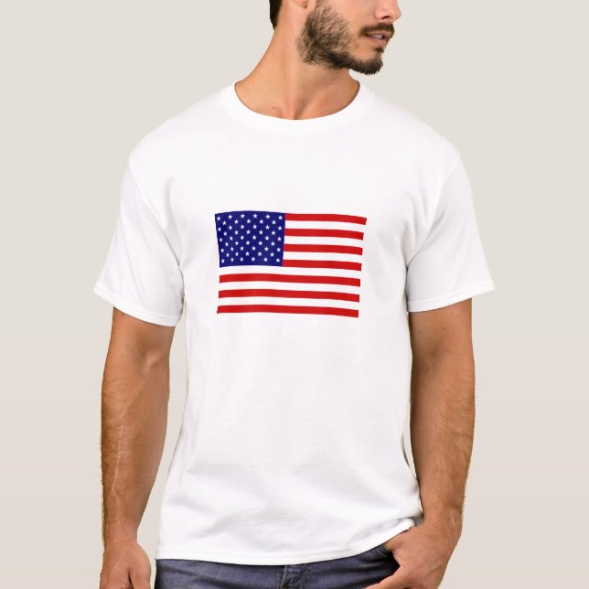 Camiseta La bandera americana, estrella Spangled la bandera (Anverso)