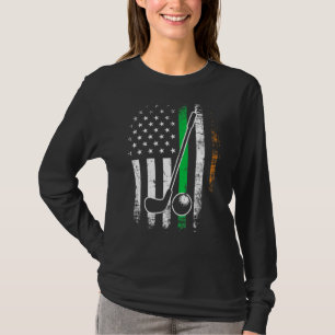 Camiseta La Bandera Americana Irlandesa Golf St. Patrick's 