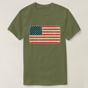 Camiseta La bandera americana se descoloró