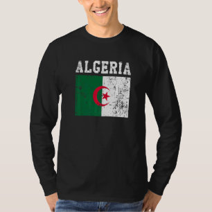 Camiseta La bandera argelina retro vintage las raíces argel