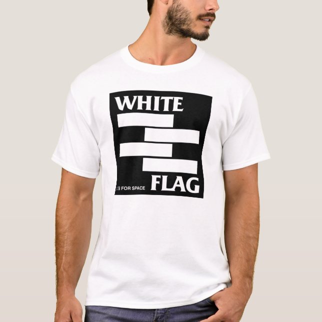 Camiseta La bandera blanca S ESTÁ PARA el ESPACIO (Anverso)