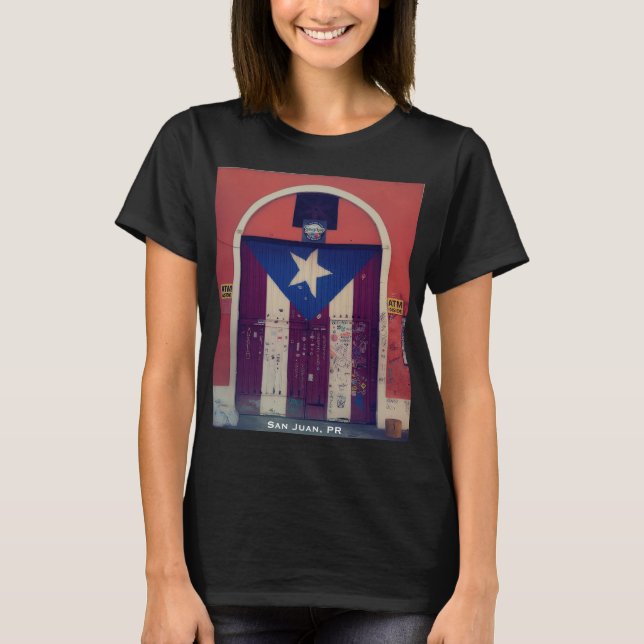Camiseta La Bandera Boricua en Viejo San Juan (Puerto Rico) (Anverso)