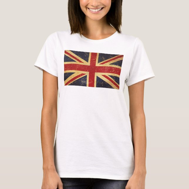 Camiseta La bandera británica de Jack es blanco de las muje (Anverso)