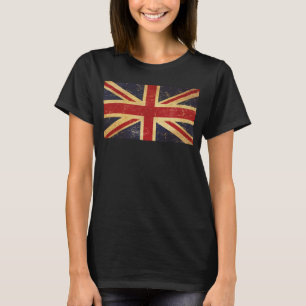 Camiseta La bandera británica Jack Vintage Women's Black