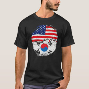 Camiseta La bandera coreana vintage de Estados Unidos remon
