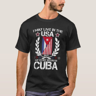 Camiseta La bandera cubana de origen norteamericana oculta 