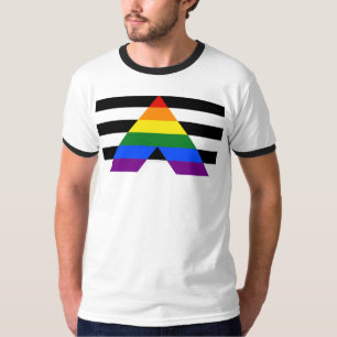Camiseta La bandera de aliado heterosexual de SlipperyJoe c