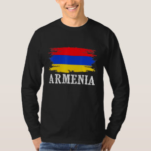 Camiseta La bandera de Armenia vintage que amo a Armenia