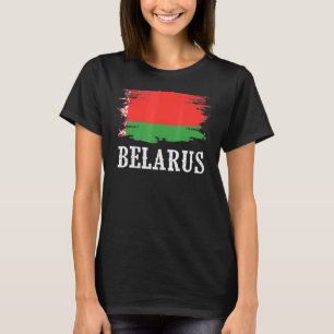 Camiseta La bandera de Bielorrusia vintage que amo a Bielor