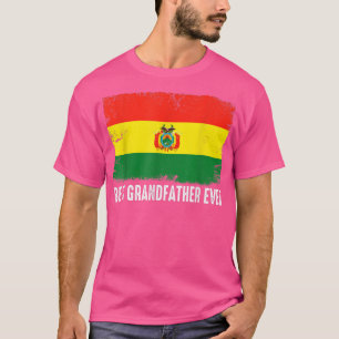 Camiseta La bandera de Bolivia con el mejor abuelo de la hi