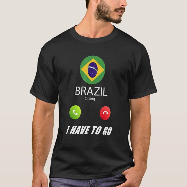 Camiseta La bandera de Brasil que Brasil llama (Anverso)