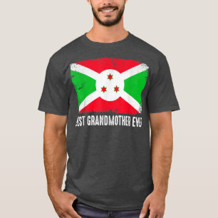 Camiseta La bandera de Burundi retro mejor abuela nunca gra