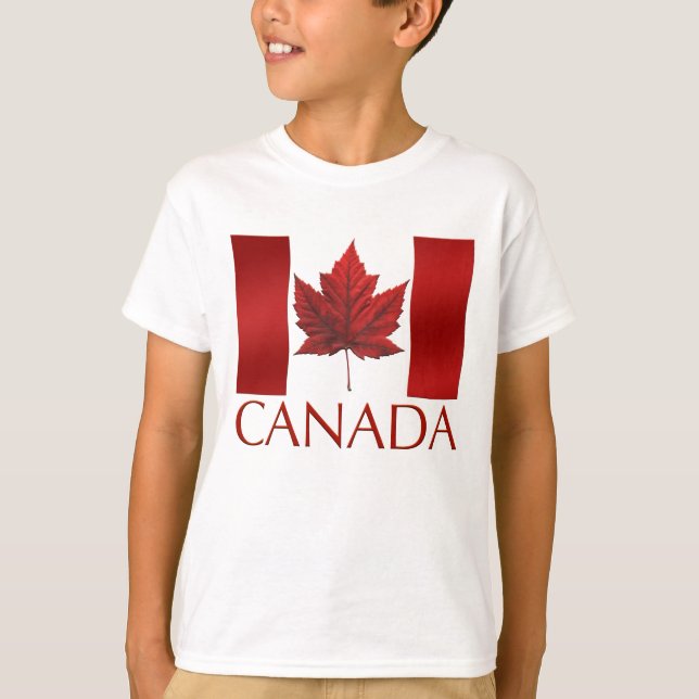Camiseta La bandera de Canadá de los niños sudadera maple l (Anverso)