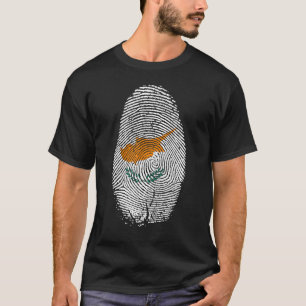 Camiseta La Bandera De Chipre Imprimió La Bandera En Mi Adn