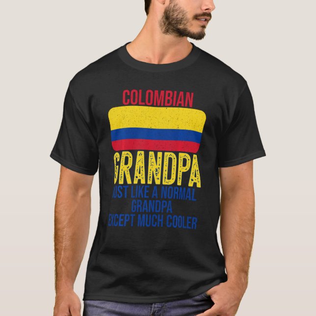 Camiseta La bandera de Colombia para padre del abuelo de Co (Anverso)
