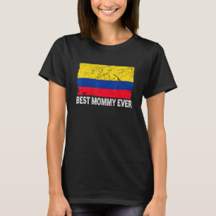 Camiseta La bandera de Colombia retro mejor Mommy del Día d