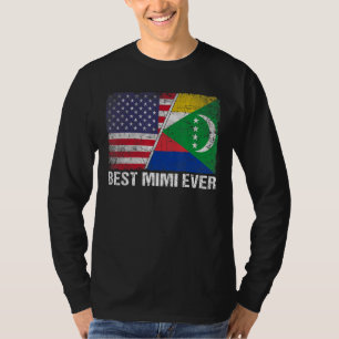 Camiseta La bandera de Comoras retro mejor Día de la Madre