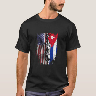 Camiseta La bandera de Cuba de Estados Unidos crece en Cuba