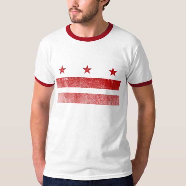 Camiseta La bandera de DC se descoloró (Anverso)