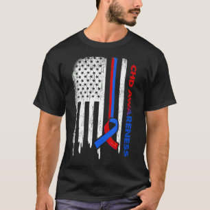 Camiseta La Bandera De Ee.Uu.: Conciencia Sobre El Chd De L