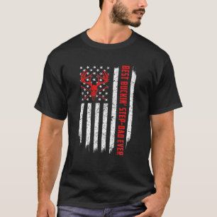 Camiseta La bandera de EE.UU. mejor Buckin' Step-Dad siempr