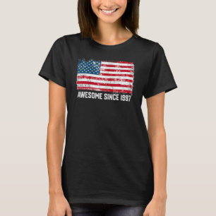 Camiseta La Bandera De Eeuu Vintage De Cumpleaños 25 Maravi