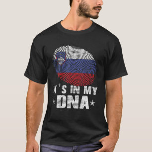 Camiseta La bandera de Eslovenia con huellas digitales está
