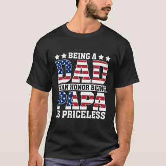 Camiseta La Bandera De Estados Unidos Ser Papá Es Un Honor