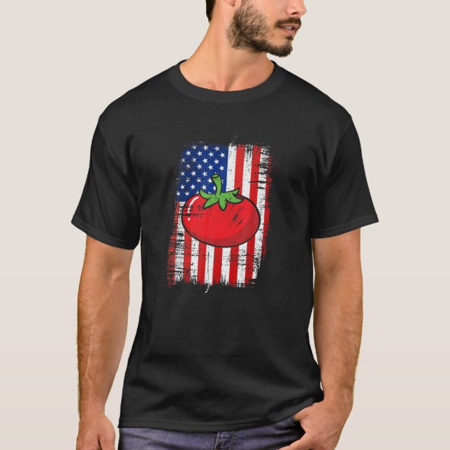 Camiseta La bandera de Estados Unidos: Tomate Whisperer Ama (Anverso)
